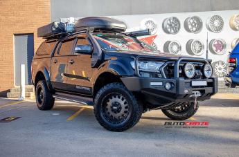 FORD RANGER GD03 MATTE BLACK MACHINED FACE WITH DARK MATTE TINT